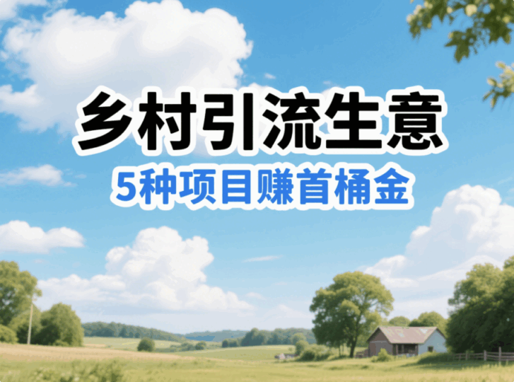 在鄉(xiāng)村做什么生意能引流?這5種項目讓你輕松賺取第一桶金-愛分享導(dǎo)航
