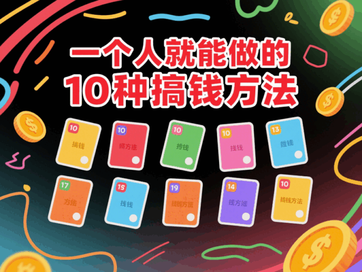 一個人就能做的10種搞錢方法-愛分享導航